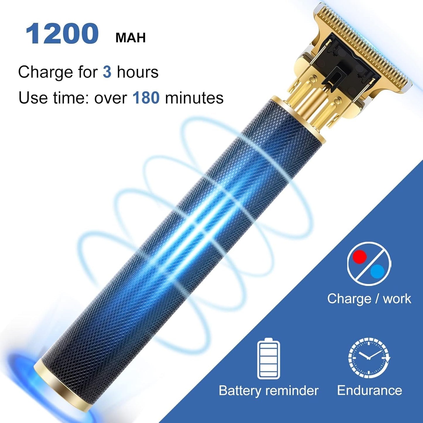 YOGINGO Professional Hair Trimmer for Men, Beard Trimmer Hair Clippers for Men, Cordless Rechargeable Hair Trimmer Metal Body Cutting Grooming Kit,Beard Shaver Barbershop