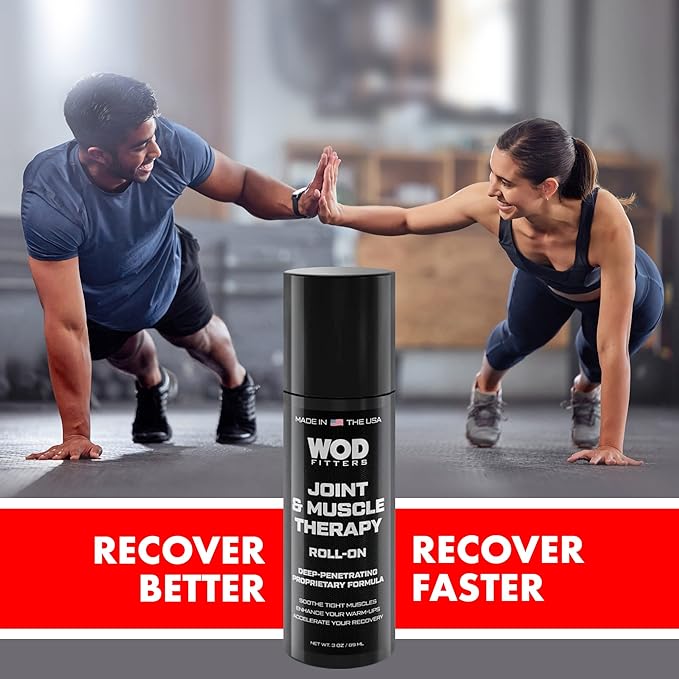 WODFitters Joint & Muscle Therapy Roll On - 3 oz - Premium Recovery Formula for HIPS Knees Hands Feet (3 oz)