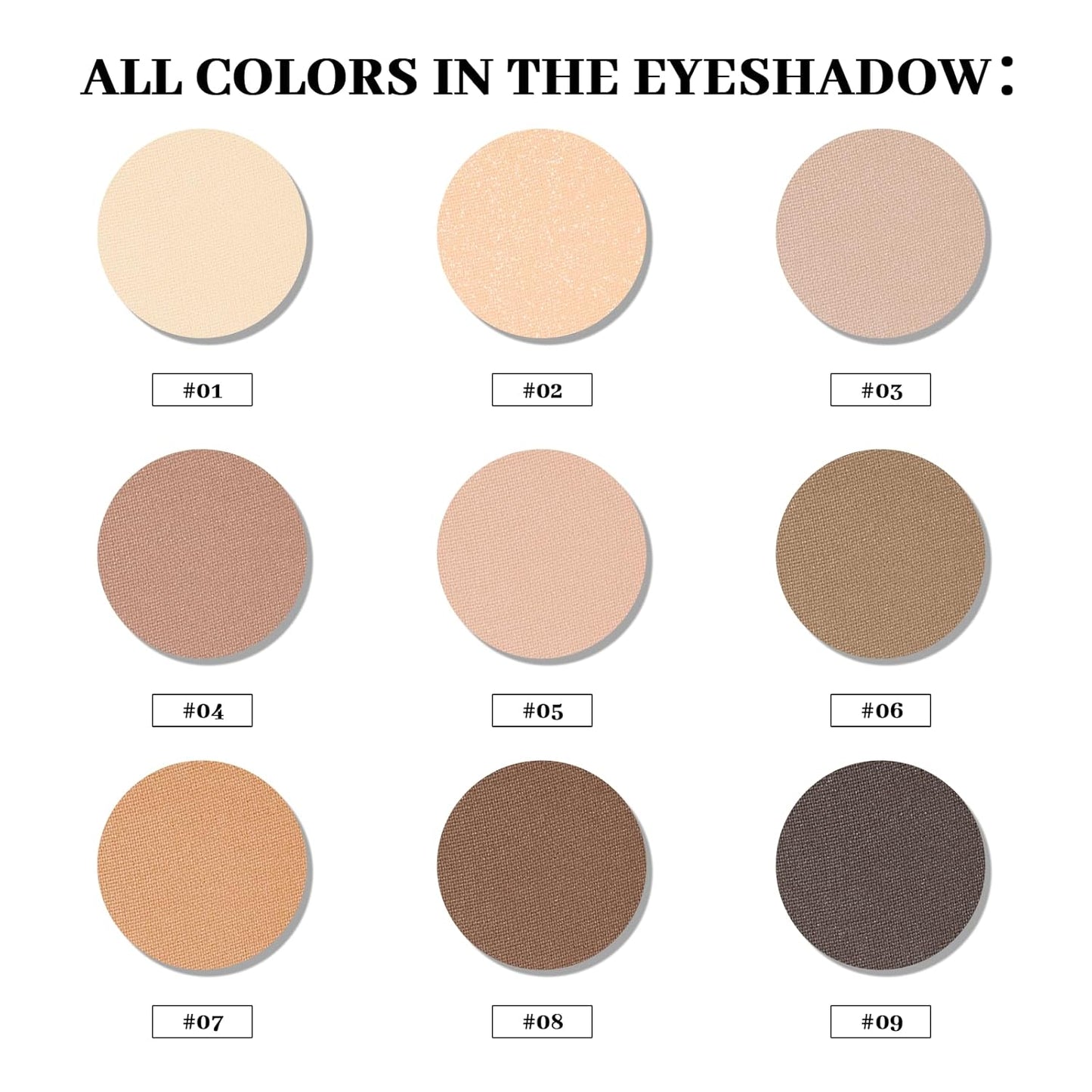 Neutral Eyeshadow palette, Nude eye shadow palette, High-Pigment eyeshadow makeup palette with Mirror, Long-lasting Wear, Vegan, Cruelty-free - 0.5oz (Nude Matte)