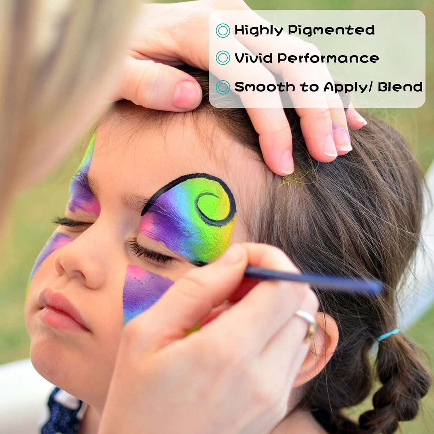 UCANBE Face Body Paint Oil, 15 Macaron Colors Professional Makeup Palette - Non Toxic Hypoallergenic Safe Facepaint for Halloween, Cosplay Costumes, Parties and Festivals