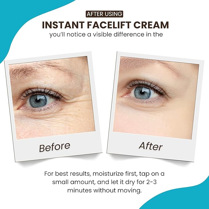 Instantly Ageless - Instant Face Lift Cream - Skin Care for Anti Aging face cream - Wrinkle Tightener - Instant Under Eye Bags Remover - Facelift in a Box of 25 Vials