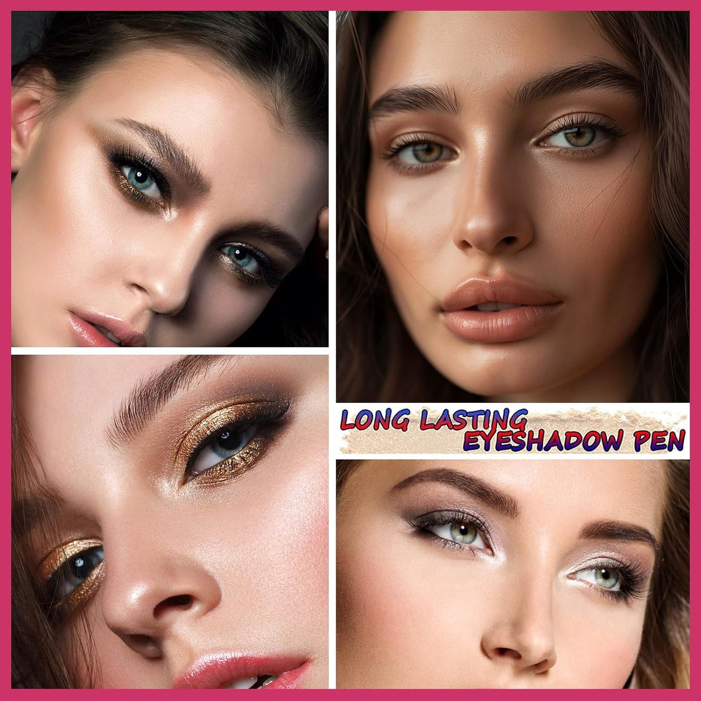 Red Eyeshadow Stick - Smooth Cream Eyeshadow Pencil, Waterproof Long Lasting Eye Shadow, High Pigment Hypoallergenic Highlighter Stick - Create Multi-Dimensional Eyes Look (04# Rose Red)