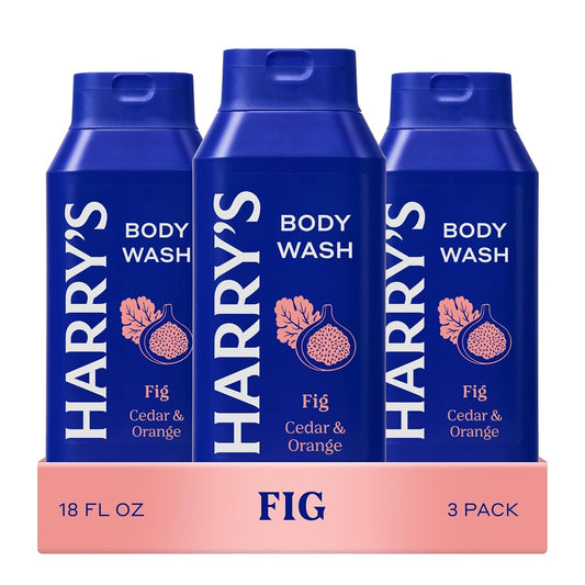 Harry's Men's Body Wash - Fig - (3 Pack) 18 fl oz - Shower Gel for Men - No Parabens, Sulfates, or Dyes