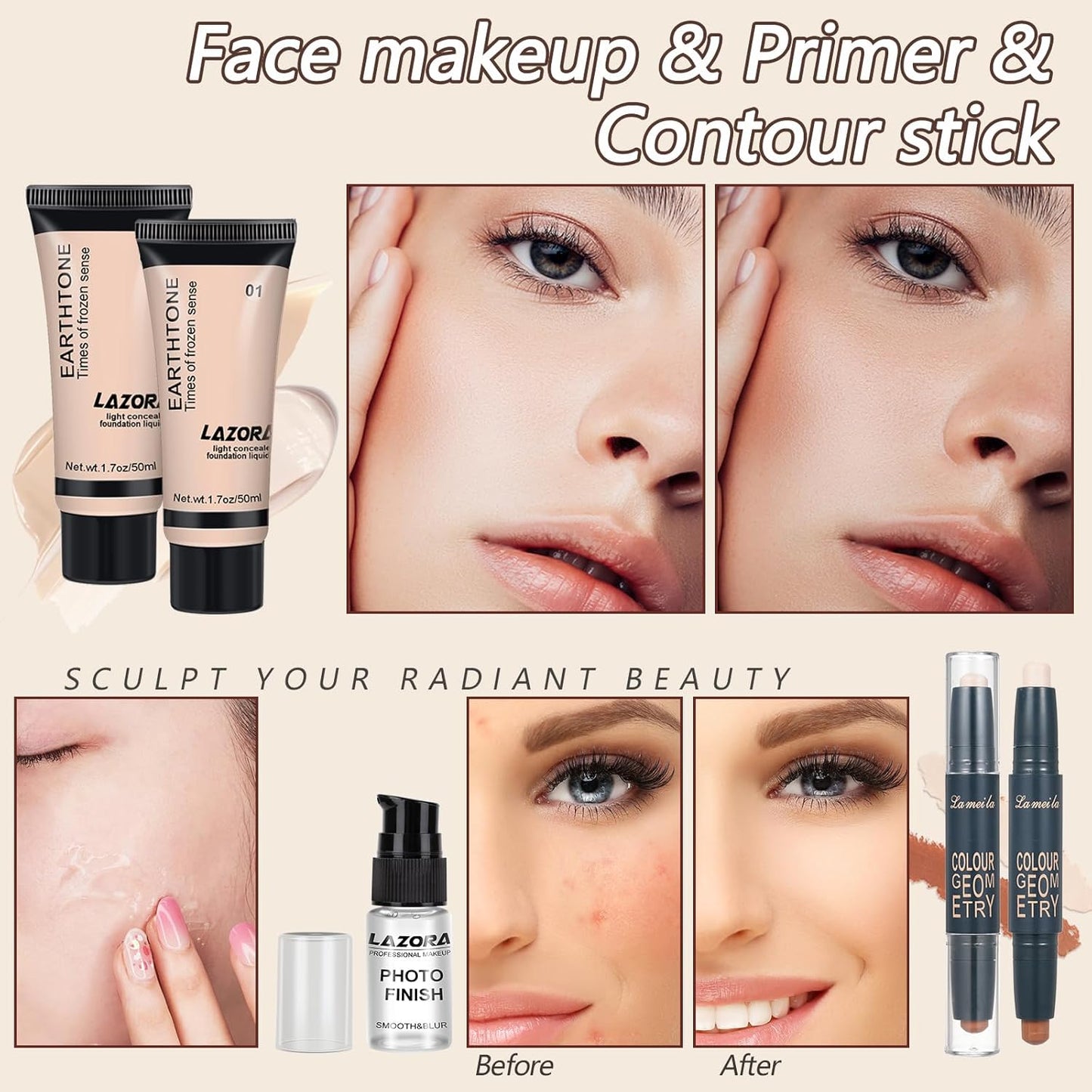 Makeup Kit for Women Full Kit Makeup Sets for Teenagers Makeup Gift Set for Women Teen Girls Includes 18 Colors Eyeshadow Palette Foundation Make Up Sets for Beginners