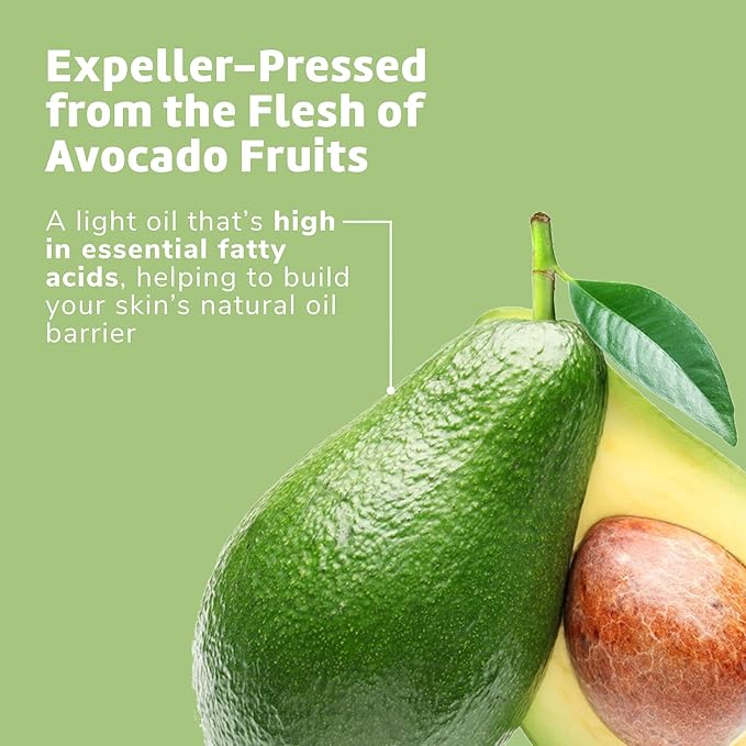 De La Cruz Avocado Oil - Expeller Pressed Pure 100% Avocado Oil for Hair and Body - Lightweight Body Oil for Dry Skin - 2 FL. OZ. (4 Bottles)