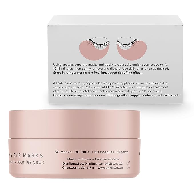 DRMTLGY Bright Eyes Set: HPR Eye Cream & Brightening Eye Masks - Target Dark Circles, Puffiness, Wrinkles, and Bags Under Eyes
