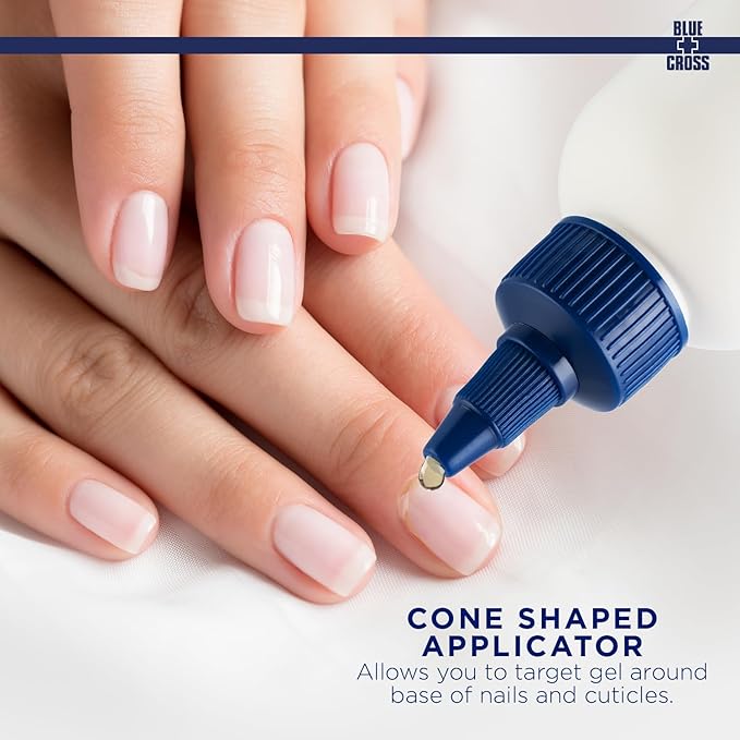 Blue Cross Professional Nail + Cuticle Care, Yellow-Neutralizing Basecoat, Purple Toner for Yellow Nails & Cuticle Remover Softener Gel, Eucalyptus/Tea Tree Scented, 2 Pack Bundle