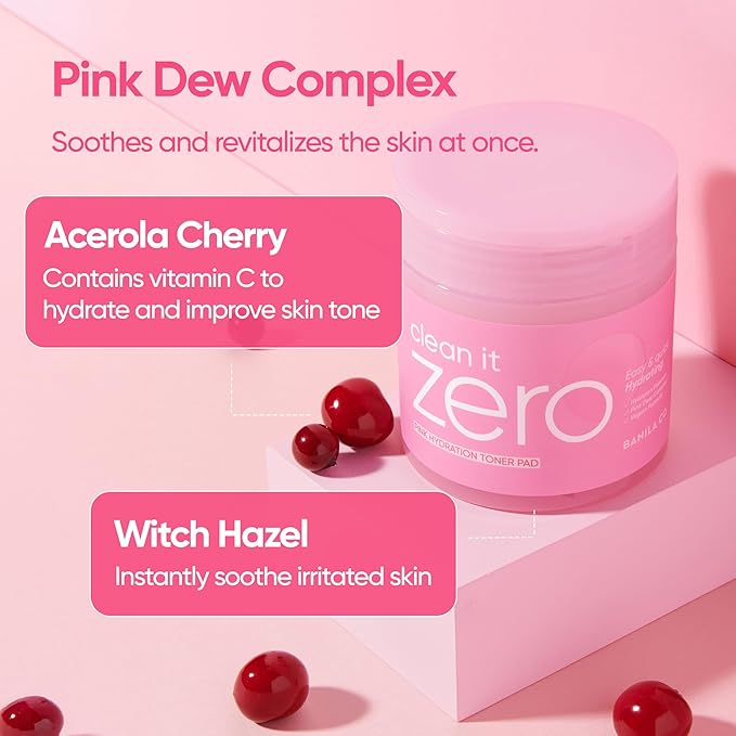 BANILA CO Clean It Zero 3-Step Skincare Set | Original Cleansing Balm 180ml + Foam Cleanser 150ml + Pink Hydration Toner Pads (70ea) | Vegan, All Skin Types