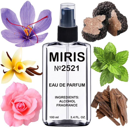 MIRIS No. 2521, Inspired by Noir de Noir, Long-Lasting Unisex Eau de Parfum for Women & Men, Spray 3.4 Fl Oz / 100 ml