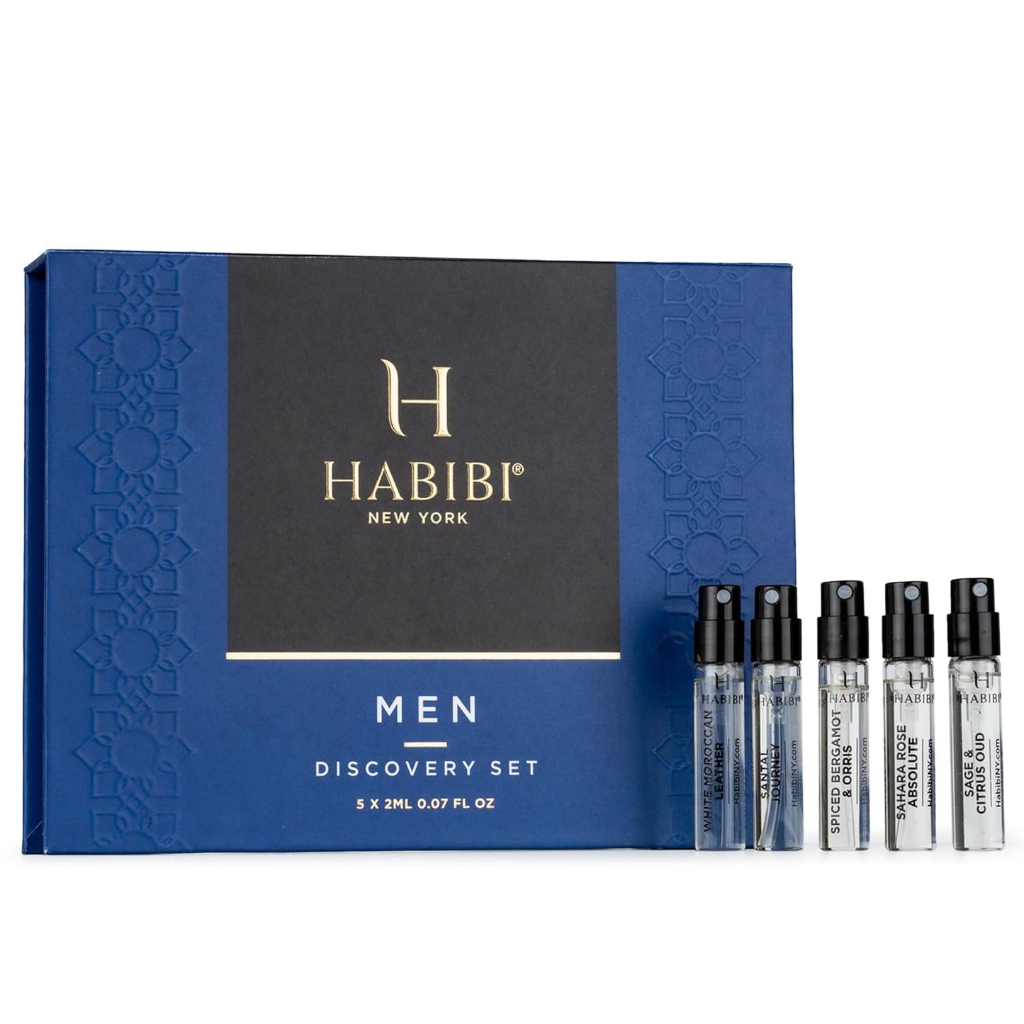 H HABIBI Men's Perfume & Oud Perfume Sample Sets - Cologne for Men, Men's Cologne Sampler,10 Mini Sprays (2 mL Each), Made in USA