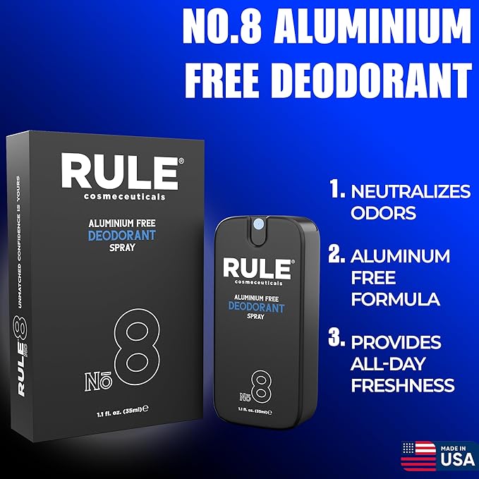 Men's Deluxe Gift Set, No.1 Men's Face Cream, No.8 Deodorant Spray, No.13 Cleanser Gel, No.2 Eye Serum, Eye & Skin Care Set