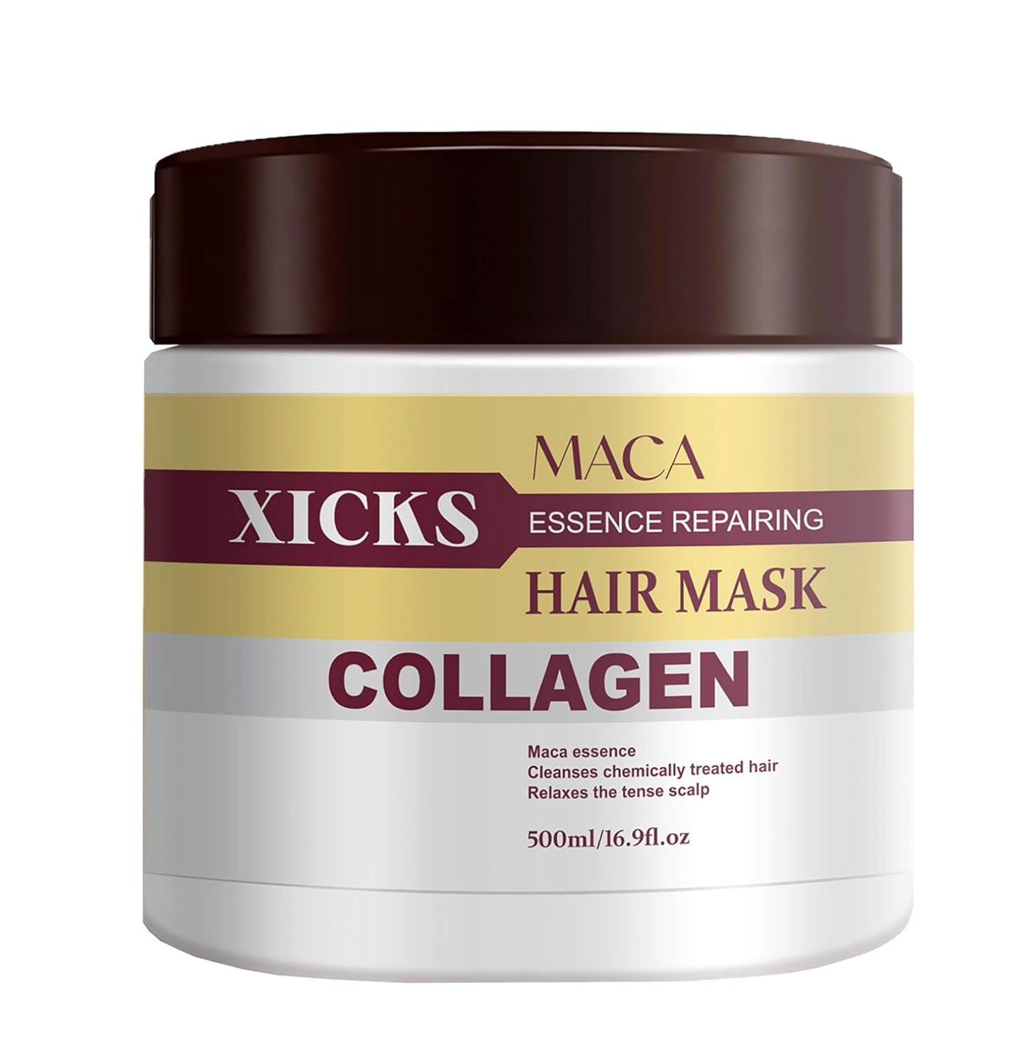 Maca Collagen Essence Deep Repair Hair Conditioner Mask for Damaged, Dry Hair - Intense Hydration Treatment for Strength & Shine for All Hair Types, 16.9 oz
