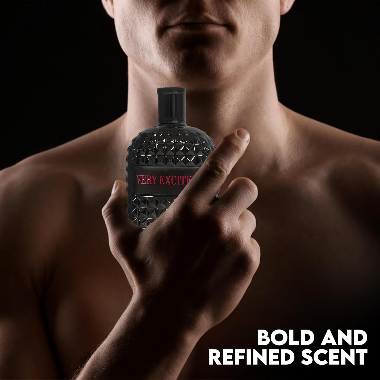 Very Excited Sensual Woody Fragrance for Men | Long Lasting Cologne Aromatic Scent, Eau de Parfum Natural Spray - Great Holiday Gift, 3.4 Fl Oz/100 Ml