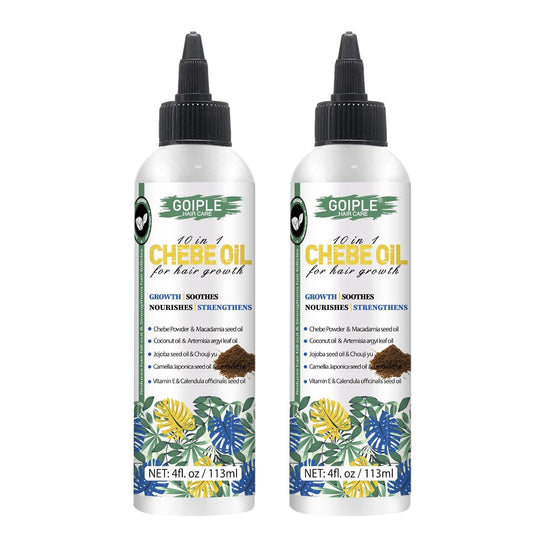 Natural 10 in 1 Chebe Oil Moisturizer for Scalp, African Chebe Powder for Hair Growth Stronger, Thicker, Longer for All Hair Types(2pcs)