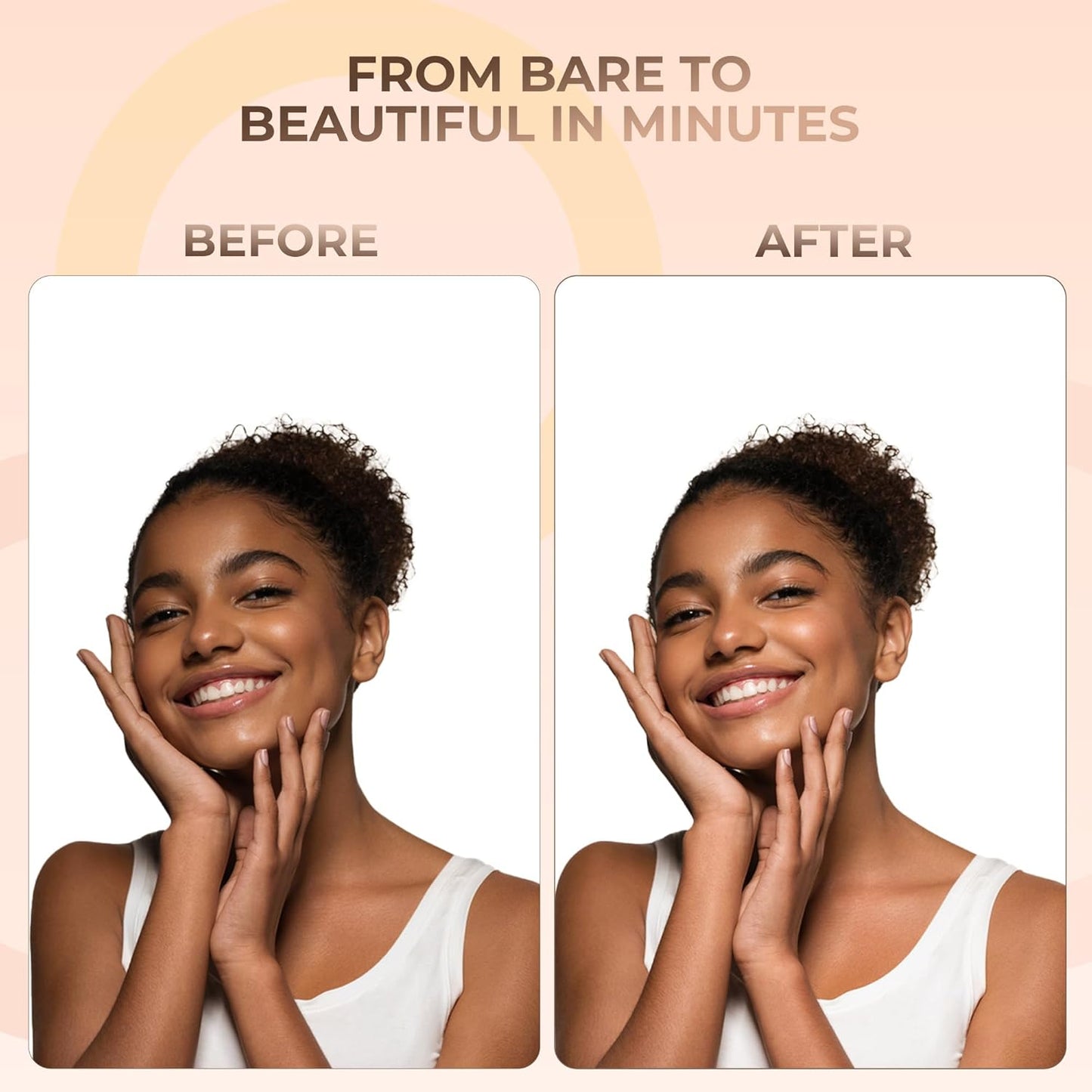 TIMELESS LOOK KIT (COCOA) Full Size Mineral Makeup Set Matte Foundation Bare Face Sheer Powder Cover