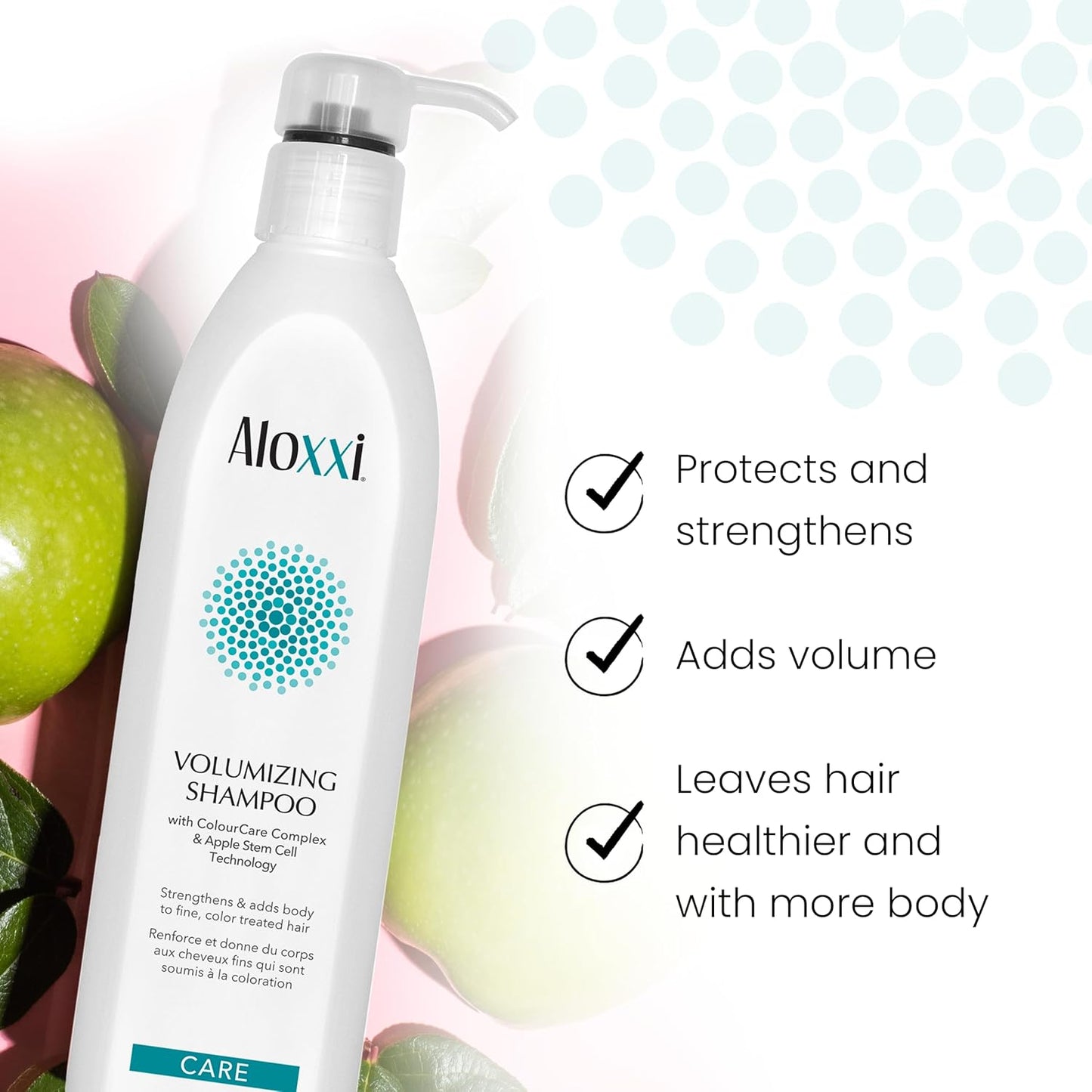 ALOXXI Volumizing Shampoo for Fine or Thin Color-Treated Hair with Apple Stem Cell Technology Olive & Grapeseed Oils, 33.8 Fl.Oz