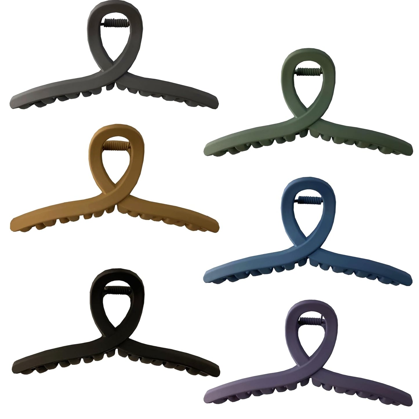 Large Hair Claw Clips Non-Slip Large Claw Hair for Women and Girls, Strong Hold Banana Jaw Clips for women 6 pcs