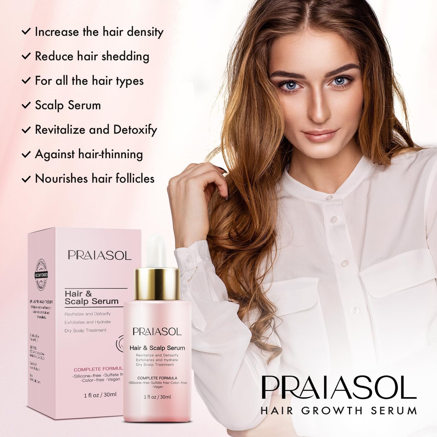 Hair Growth Serum for Women: Scalp Serum for Hair Loss Treatment, Thinning Hair Serum With Biotin,Rosemary & Peptide, Hair Thickening Products