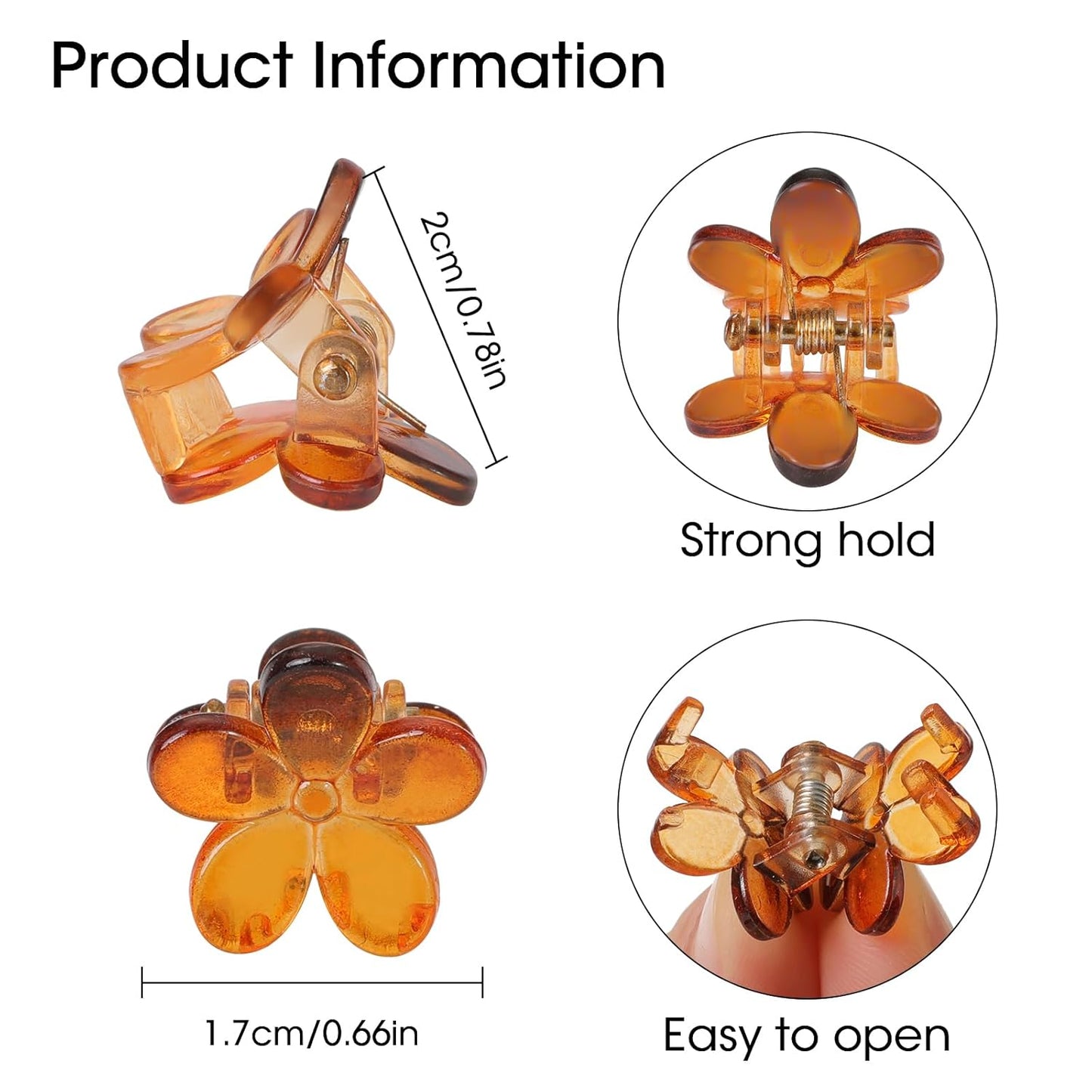 Mini Flower Hair Clips 100Pcs, Small Hair Clips Mini Claw Clips Cute Jaw Clips Hair Pins Hair Barrettes Hair Accessories for Women Girls Kids Teens