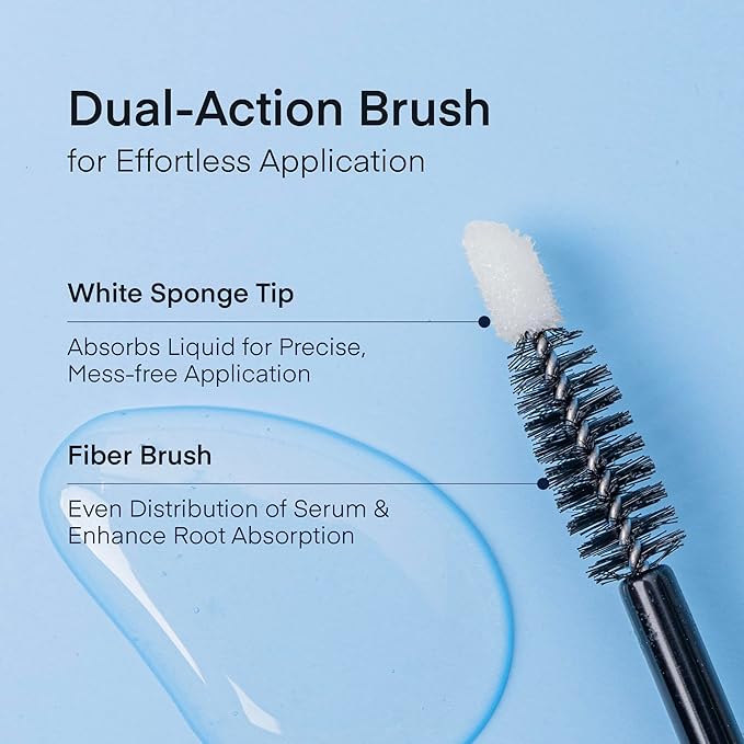 Natural Eyelash Serum with Eyebrow Serum Set - Boost Eyelash Growth Enhancer for Longer, Thicker, Fuller-Looking Lashes and Brows - Gentle & Effective Formular [3 mL + 5mL]