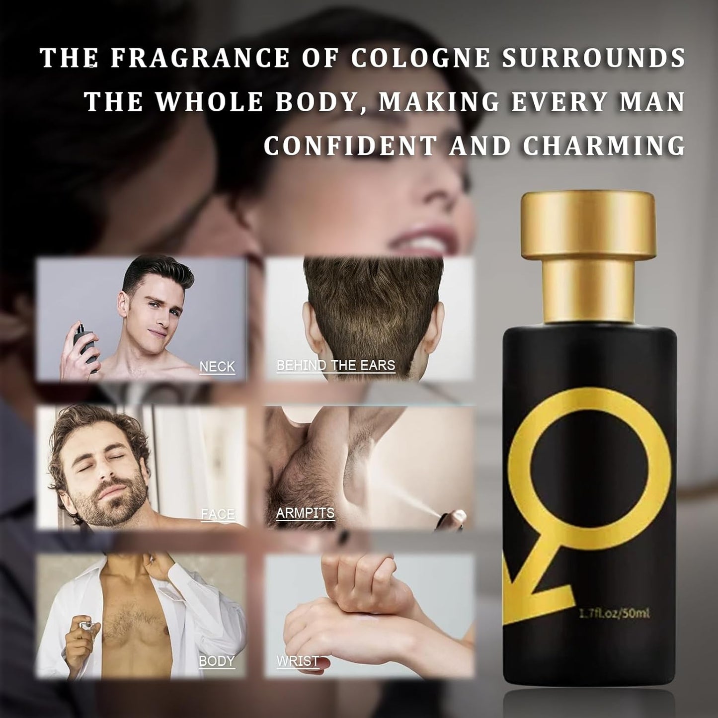 Pheromone Cologne For Men,Mens Pheromone Cologne Spray,Perfume For Men,Fresh, Romantic,Wood,Magnetic Long Lasting Fragrances,Irresistible Perfume,Attract Women (1.7 Fl.Oz)