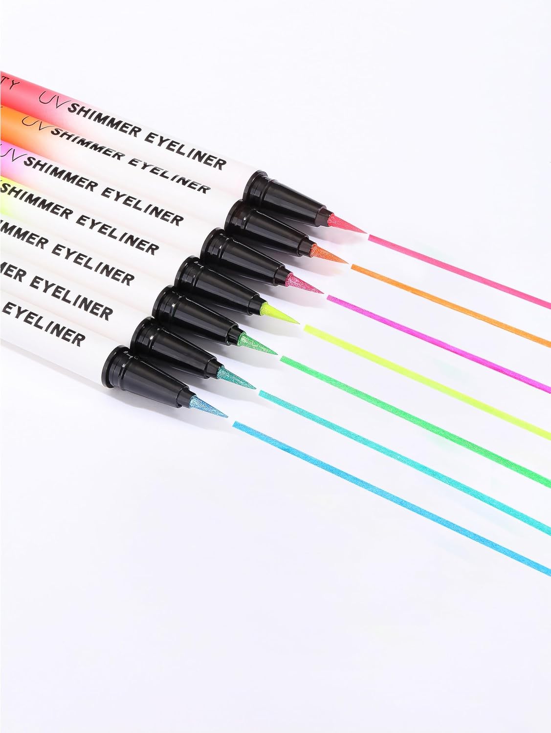 Metallic Neon Liquid Eyeliner, Glitter Neon Colored Eyeliners Pen, High Pigmented, Waterproof Smudge-Proof and Long-Lasting Metallic Eye Makeup for Halloween Christmas,Shimmer Blue
