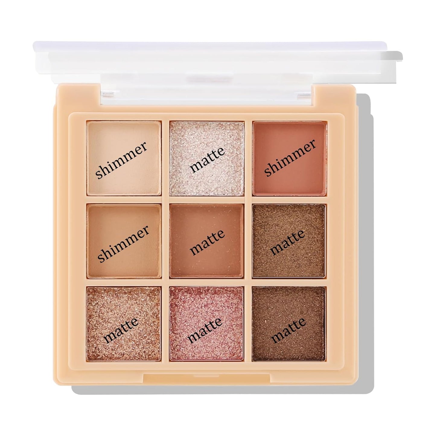 Boobeen Nude Eyeshadow Palette - Matte and Shimmer Makeup, Highly Pigmented Creamy Eye Shadow Powder, Create a Neutral Eye Look, Long Wearing