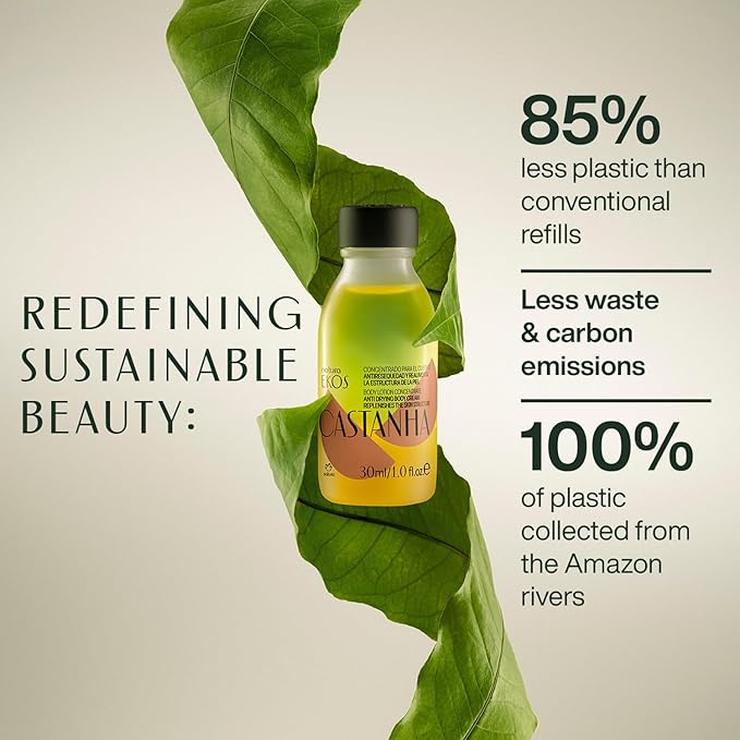 natura Ekos Castanha Body Lotion Concentrate Refill 30ml - Anti-Dryness - Deep Skin Hydration Moisturizer - Vegan Skin Care - Self Care & Body Care