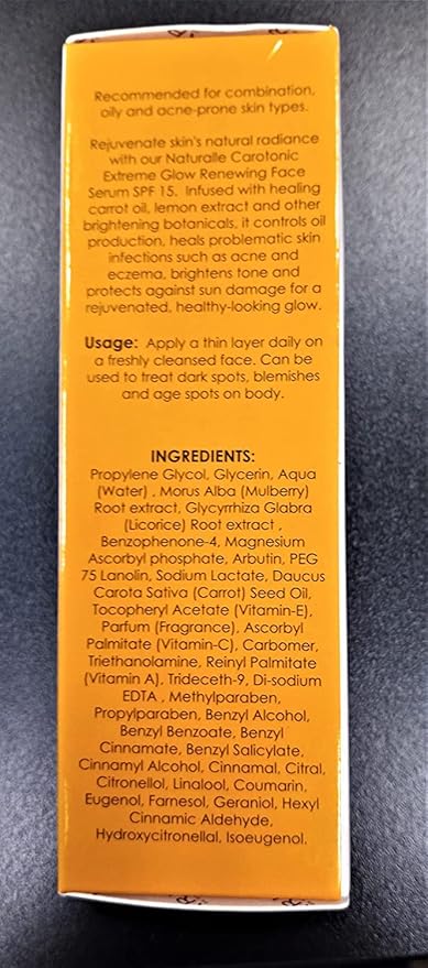 MAKARI Naturalle Carotonic Extreme Glow Renewing Face Cream SPF15 & Brightening Serum Set | Moisturizes, Brightens, & Rejuvenates Skin | Reduces Acne & Scars | Anti-Aging & Antioxidant Protection for