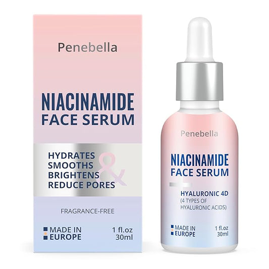 Niacinamide Face Serum – Vitamin B3, Hyaluronic Acid & Panthenol – Hydrating, Improves Skin Radiance, Refines Skin Texture – Skin Care - Hyaluronic Acid Serum– 30ml