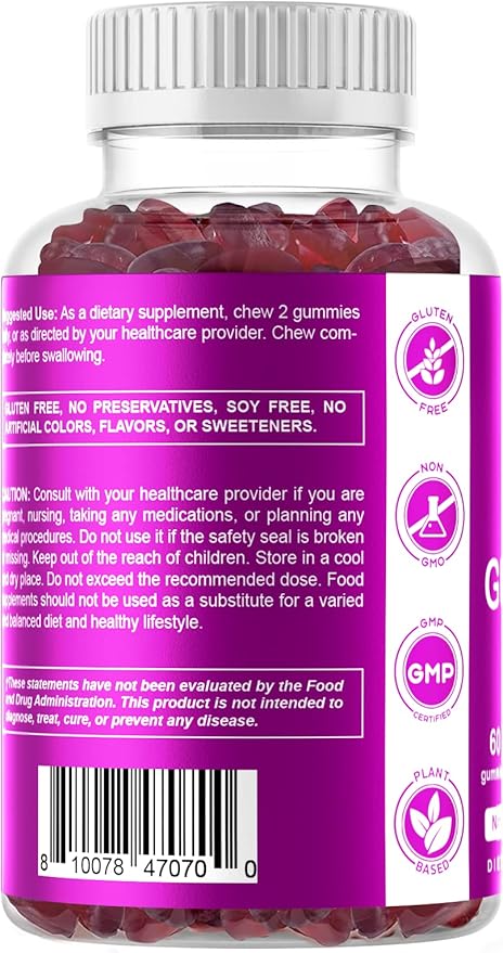 Vitamatic Biotin Gummies 10,000 mcg for Stronger Hair, Skin & Nails - 60 Vegan Gummies - Also Called Vitamin B7 (3 Bottles)