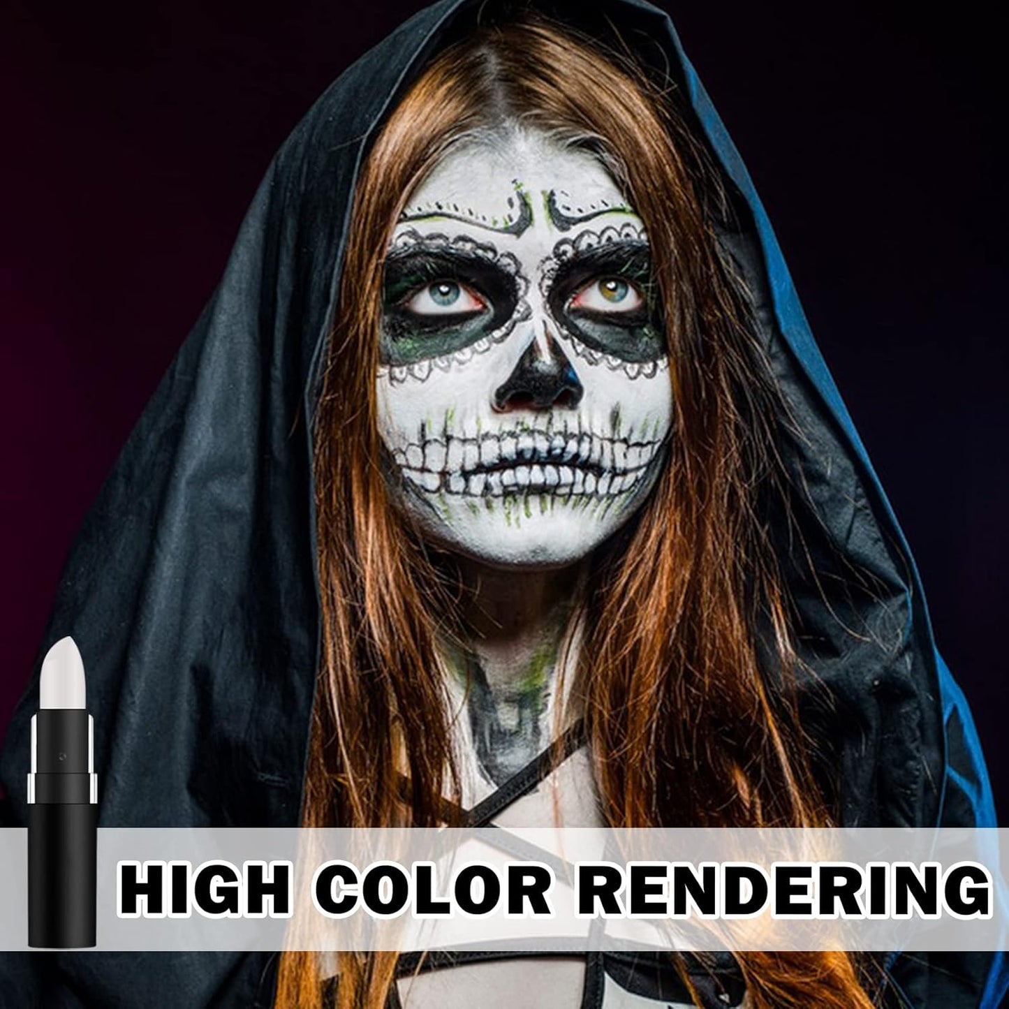 CAHIUYOA White Eye Black Stick for Sports,Professional Eyeblack Sports Football Baseball Softball White Eye Black Face Body Paint Stick Makeup