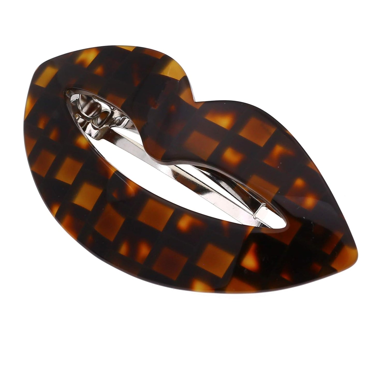 Camila Paris CP2969 French Hair Barrette Clip for Girls, Handmade Kiss Brown, Strong Hold Grip Hair Clips for Women, No Slip Automatic Closure, Durable Styling Girls Hair Accessories, Made in France