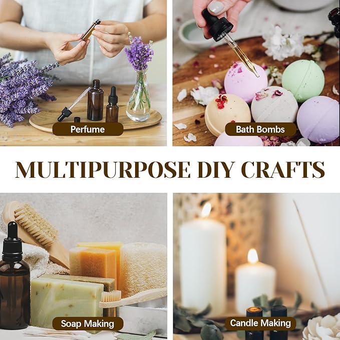 Essential Oils Set - 16 Pcs Aromatherapy Essential Oils for Diffuser, Humidifiers, Skin Care, Massage, Scent for DIY Candle and Soap Making 0.17oz (5ML)