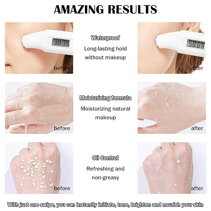 2 Pack One Step Color Corrector,Color Correcting Foundation Facial Serum,Moisturizing Concealer Tri-Color Correcting Isolation Cream Face Makeup Primer Base