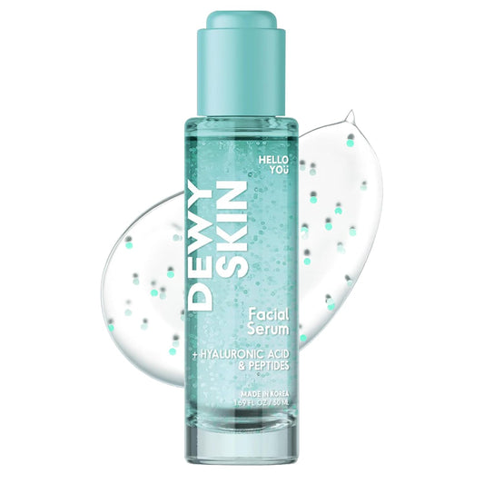 Hello You Hyaluronic Acid Serum for Face with & Peptides - Dermatologist Tested, Anti-Aging, Korean Skin Care - Hydrates, Firms, Smooths, Plumps, Boosts Dewy Skin - Clean Beauty, Vegan - 1.69 Fl Oz