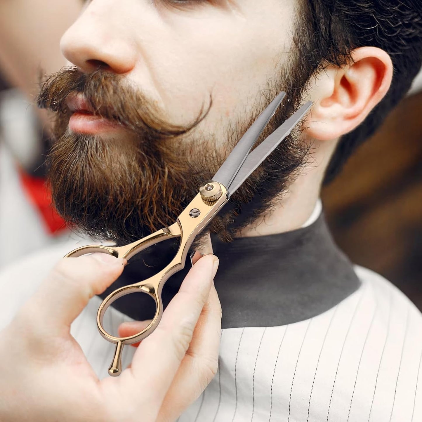 Hair Scissors Blending Shears Set, Fcysy 11 Pcs Professional Haircutting Thinning Shears Barber Kit, Salon Haircut Layering Scissors for Cutting Hair for Men Women Dogs