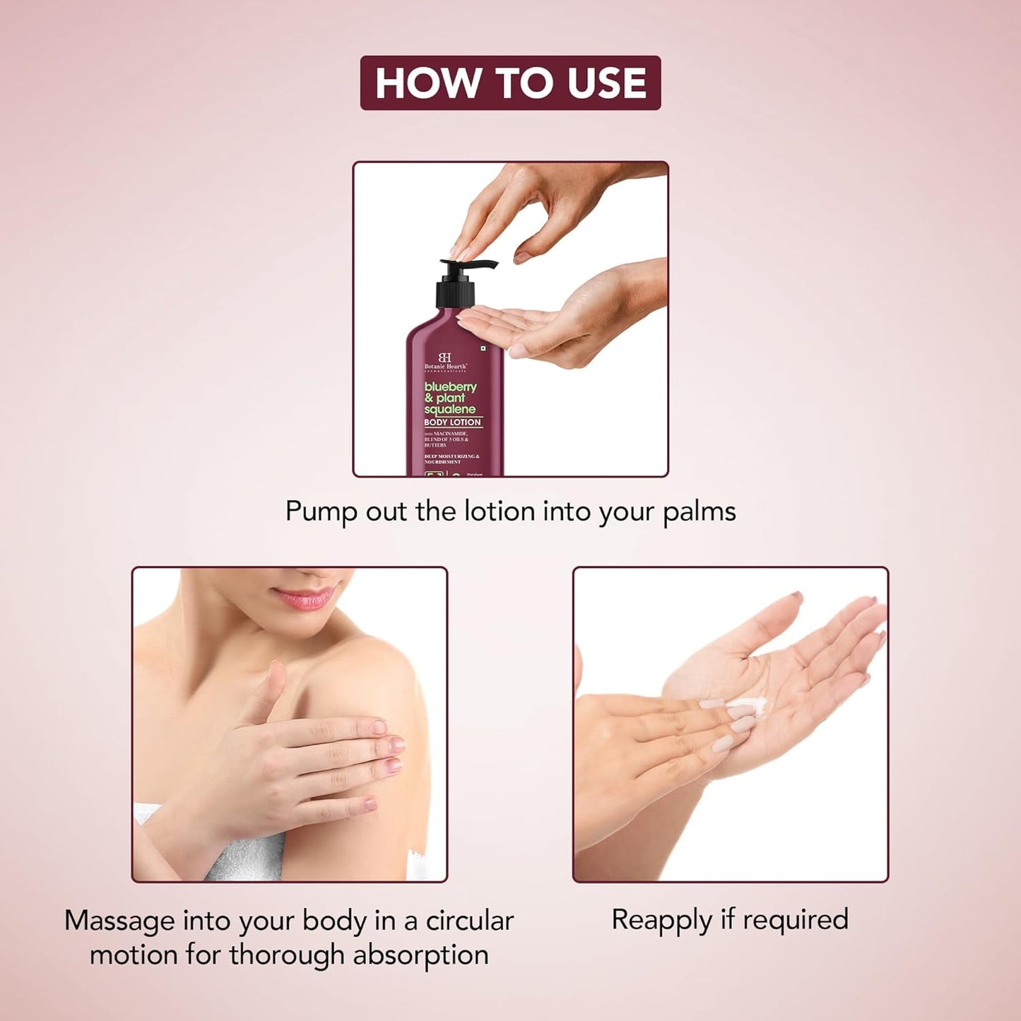 Botanic Hearth Blueberry & Plant Squalene Body Lotion | with 5 Oil Blend & Butters, Deep Moisturizing & Nourishment, 5-in-1 Care, No Parabens or Mineral Oil, 16 fl oz / 473 ml