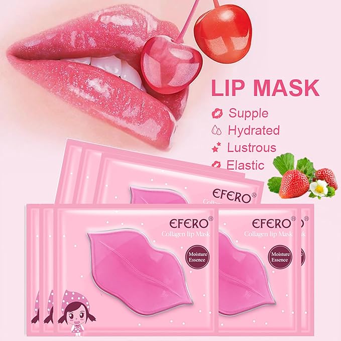 30 Pairs Lip Mask & Under Eye Mask, 24K Crystal Collagen Under Eye Patches for Puffy Eyes, Reducing Fine Lines & Dark Circle, Collagen Lip Mask Sheet Effectively Nourishes the Lip & Eye Skin
