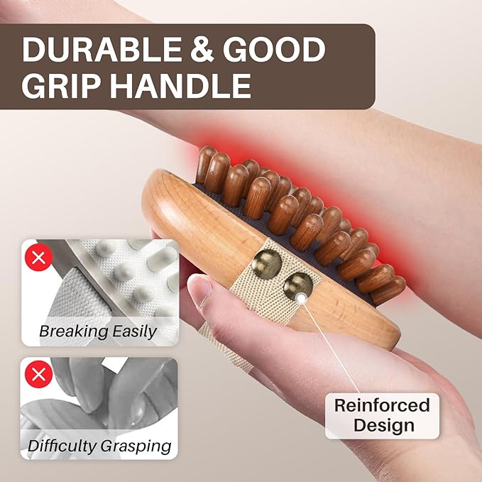 Wood Therapy Massage Tools for Belly Fat,Wooden Massage Body Brush for Cellulite Remover, Cellulite Lymphatic Drainage Massager for Body Shaping, Maderoterapia Kit for Muscle Pain Relief