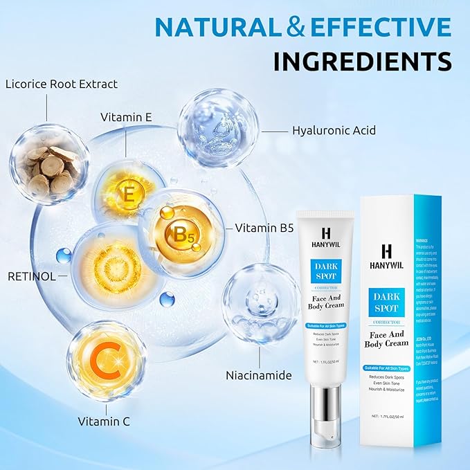 Dark Spot Remover for Face Cream, Dark Spot Corrector, Rapid Tone Repair Retinol, Skin Brown Spot Remover, Skin Care Face Cream, Sun Spot Remover, Age Spot Corrector for Women Men (2 Fl Oz)