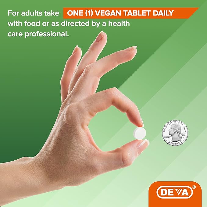 DEVA Vegan Hyaluronic Acid 100mg Tablets, Slow Release, 2-Pack – Non-GMO, Non-Hemolytic, 90 Count Ea