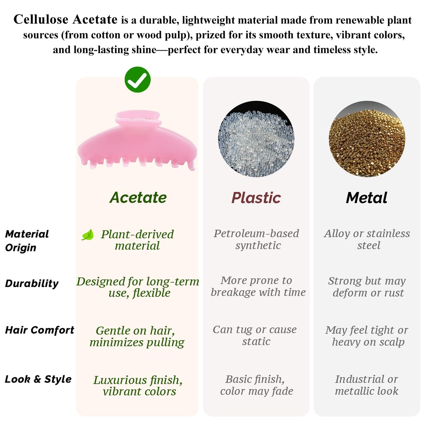 MAORULU Cute Claw Clip for Women – 4'' Large Acetate Hair Clips for Thick Thin Curly Long Hair, Durable Hair Clamps Non-slip Y2K Jaw Clip, Strong Hold, Stylish French Design (Jelly Pink)