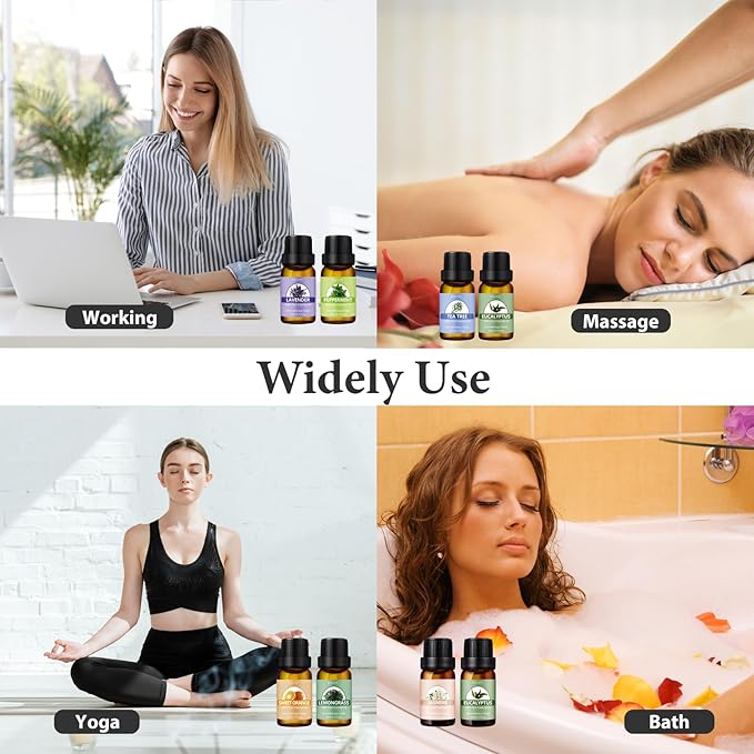 Essential Oil Set - Essential Oils - Pure Essential Oils - Perfect for Diffuser, Massage, Soap, Candle, Bath Bombs Making, 60x10ml(0.33fl.oz)
