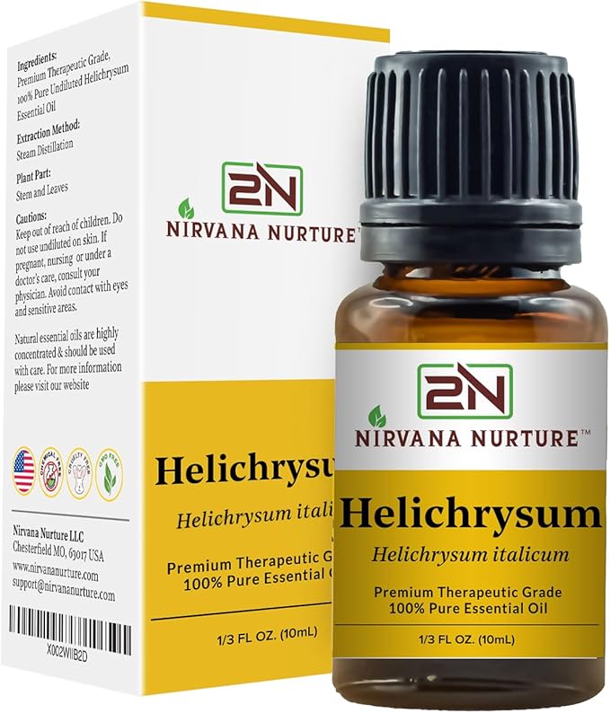 Helichrysum Essential Oil 100% Pure Premium Therapeutic Grade, Undiluted - Aromatherapy Diffuser for Calm and Relaxation, Skin Care, Hair Care