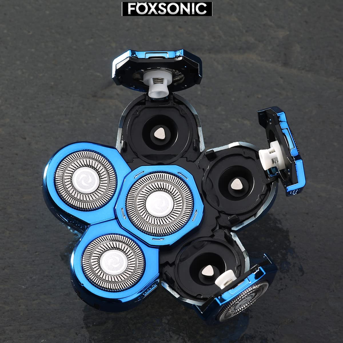 Universal Blue 6 Blades Shaver Replacement Heads for Head Shaver