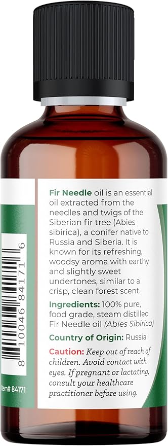 Viva Doria Fir Needle Essential Oil, 100% Pure, Natural Essential Oil, Undiluted, for Aromatherapy | Food Grade, 30 mL (1 Fluid Ounce)