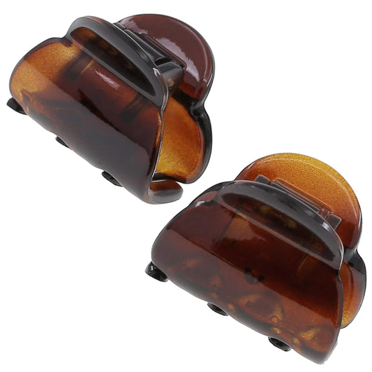 Camila Paris CP3479 French Hair Clip for Women, Set of 2 Small Tortoise Shell Girls Hair Claw Clips Fashion Durable Hair Accessories for Women, Ladies Strong Hold No Slip Grip Clamp, Made in France