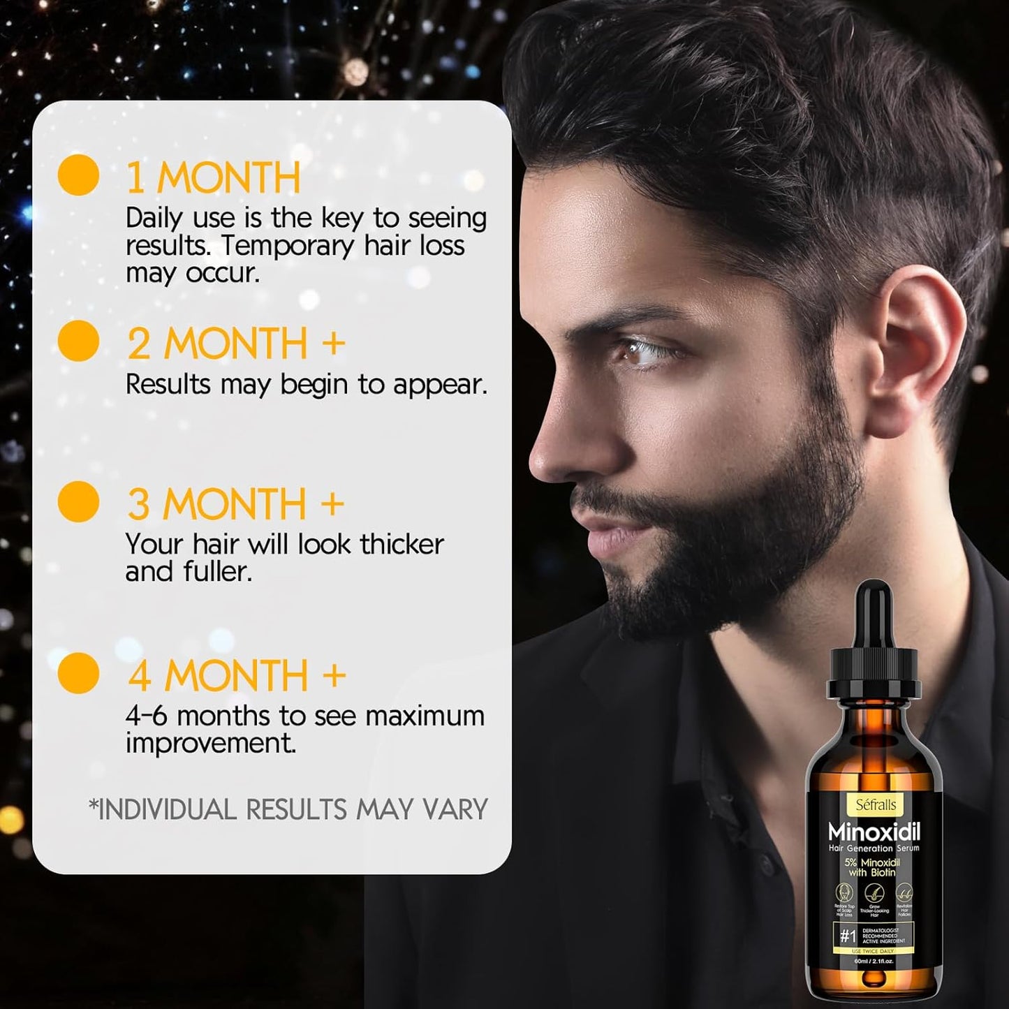 5% Minoxidil Hair Growth Serum Oil For Men and Women, Biotin Hair Serum, Safest Hair Regrowth Treatment, Prevent Scalp Hair Loss 60ml / 2.11 fl.oz