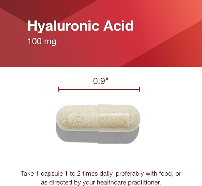 PROTOCOL FOR LIFE BALANCE Hyaluronic Acid - 100mg Hyaluronic Acid - Skin & Joint Support - Eye Support Supplement - Non-GMO & Kosher - 60 Veg Caps